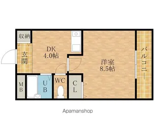 ヒガシハウス北町【306号室】の間取り