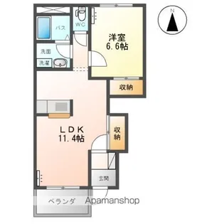 ラトゥール【106号室】の間取り