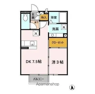 シャルム今井【202号室】の間取り