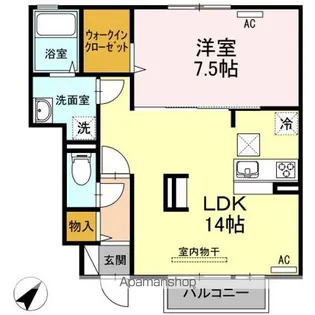 グランシャリオ【1階】の間取り