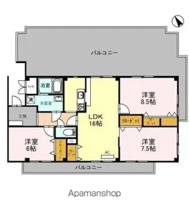オリオノハイム Ⅱ【4階】の間取り