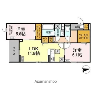 アルカディア東船橋【1階】の間取り