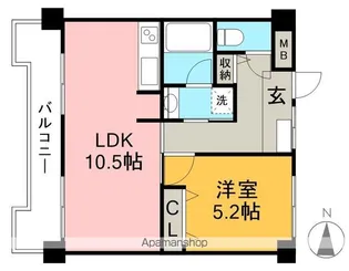 コーポ川江【3階】の間取り
