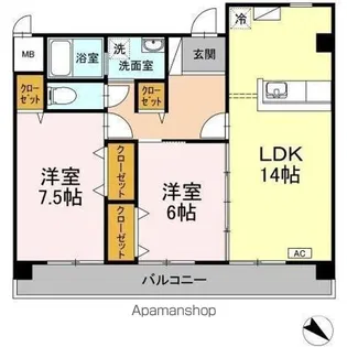 CREST TENMA【2階】の間取り