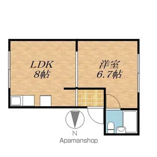 ひまわり荘Ⅱ【2階】の間取り