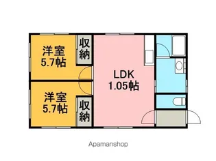 ポプラハイツ【101号室】の間取り