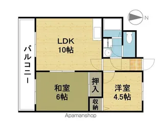 アーバンライフ【202号室】の間取り
