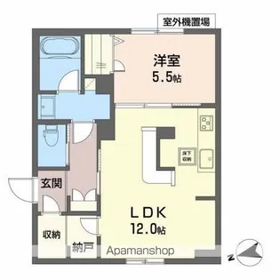 モンレーヴ本町【1階】の間取り