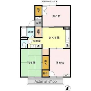 パールハイツ海老原 28【1階】の間取り
