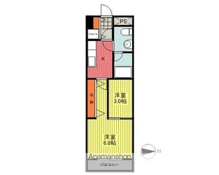 サンコート陣場【202号室】の間取り