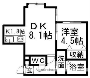 クレセール清田【303号室】の間取り