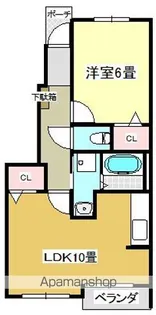 ピュア・モンブラン【1階】の間取り