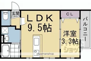 REVE KAMEOKA レーブ亀岡【201号室】の間取り
