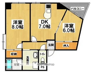エルモーソ・デ・昌栄【403号室】の間取り