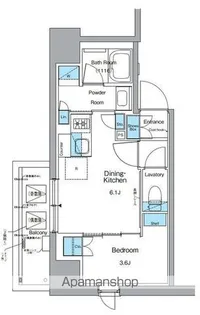 ルフォンプログレ上野御徒町【7階】の間取り