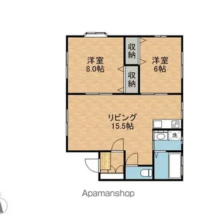 グリーンハイツ高尾崎C棟【2階】の間取り