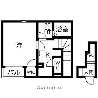 クレセント黒木【2階】の間取り