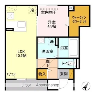 サンロイヤルA【1階】の間取り