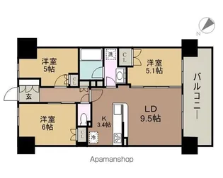 BLESS宮崎台【1階】の間取り