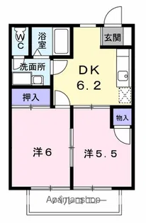 サンシティ臼井A【2階】の間取り
