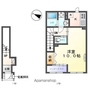 つくば市東光台アパート(仮【2階】の間取り
