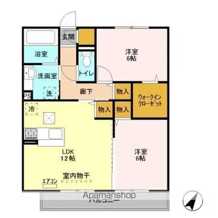 グランドゥール二の宮【1階】の間取り