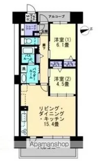 アルファパーク栗林駅南【8階】の間取り