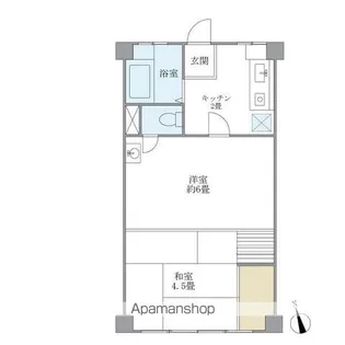 浅川コーポ【1階】の間取り