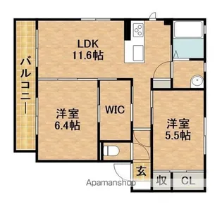 グランコートⅢ【1階】の間取り