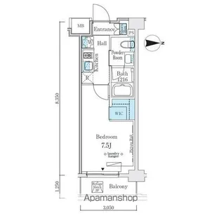 ウエリスアーバン中野坂上【3階】の間取り