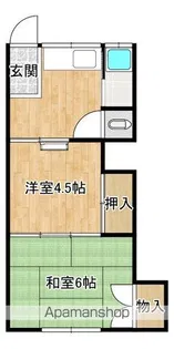 千石アパート【207号室】の間取り