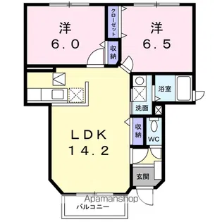 スターライトシティE【1階】の間取り