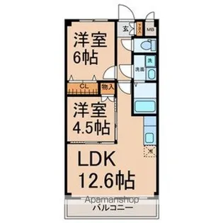 フォレスト釜ヶ洞【1階】の間取り