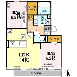 ベレンジュ【1階】の間取り