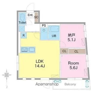 GRAND PEAK WASEDA【2階】の間取り