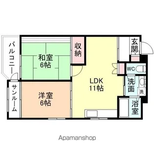 エクセルふたすぎ【205号室】の間取り