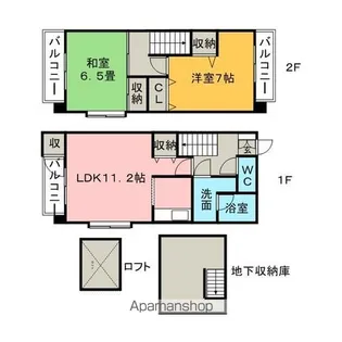 サンモール【105号室】の間取り
