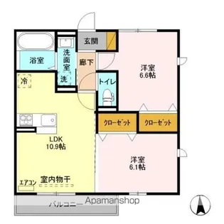 ゼピュロスみどりの C棟【3階】の間取り