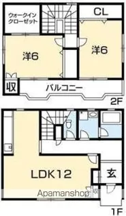 ハーヴェストⅠ【A-1号室】の間取り
