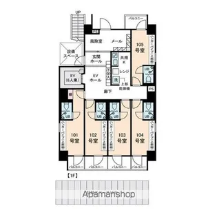 アムス・アミティエ川崎Ⅲ【103号室】の間取り