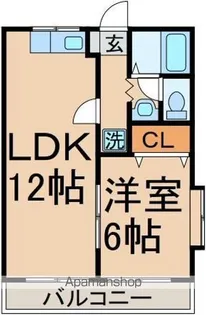 ピューラ城ヶ崎A棟【2階】の間取り