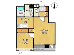 メゾン陸奥Ⅲ【203号室】の間取り