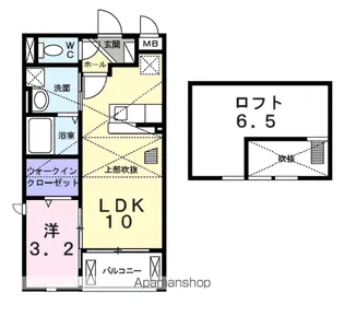 フェリーチェ野田【2階】の間取り