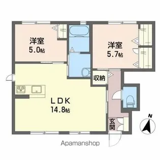 シャーメゾン・アゼリア A棟【A101号室】の間取り