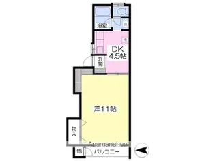 ラテールB棟【103号室】の間取り