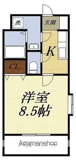 ゴオナカマンションII【3階】の間取り