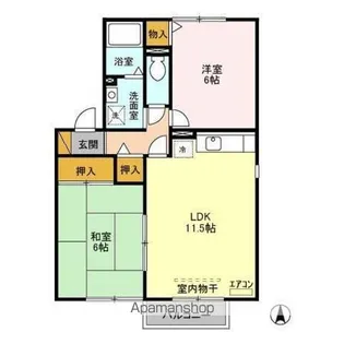 グリーンシャトル A【2階】の間取り