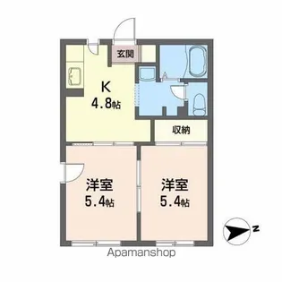 グランシェール【A102号室】の間取り