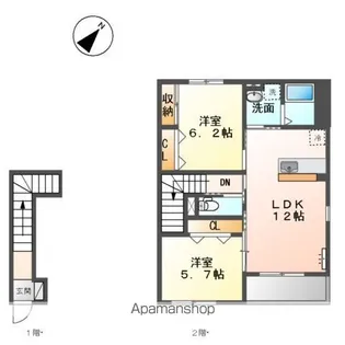 ラピスⅡ【2階】の間取り