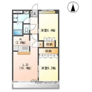 レヴィ イン リバー【2階】の間取り